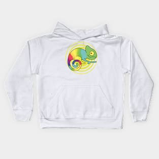 Chameleon animal rainbow Kids Hoodie